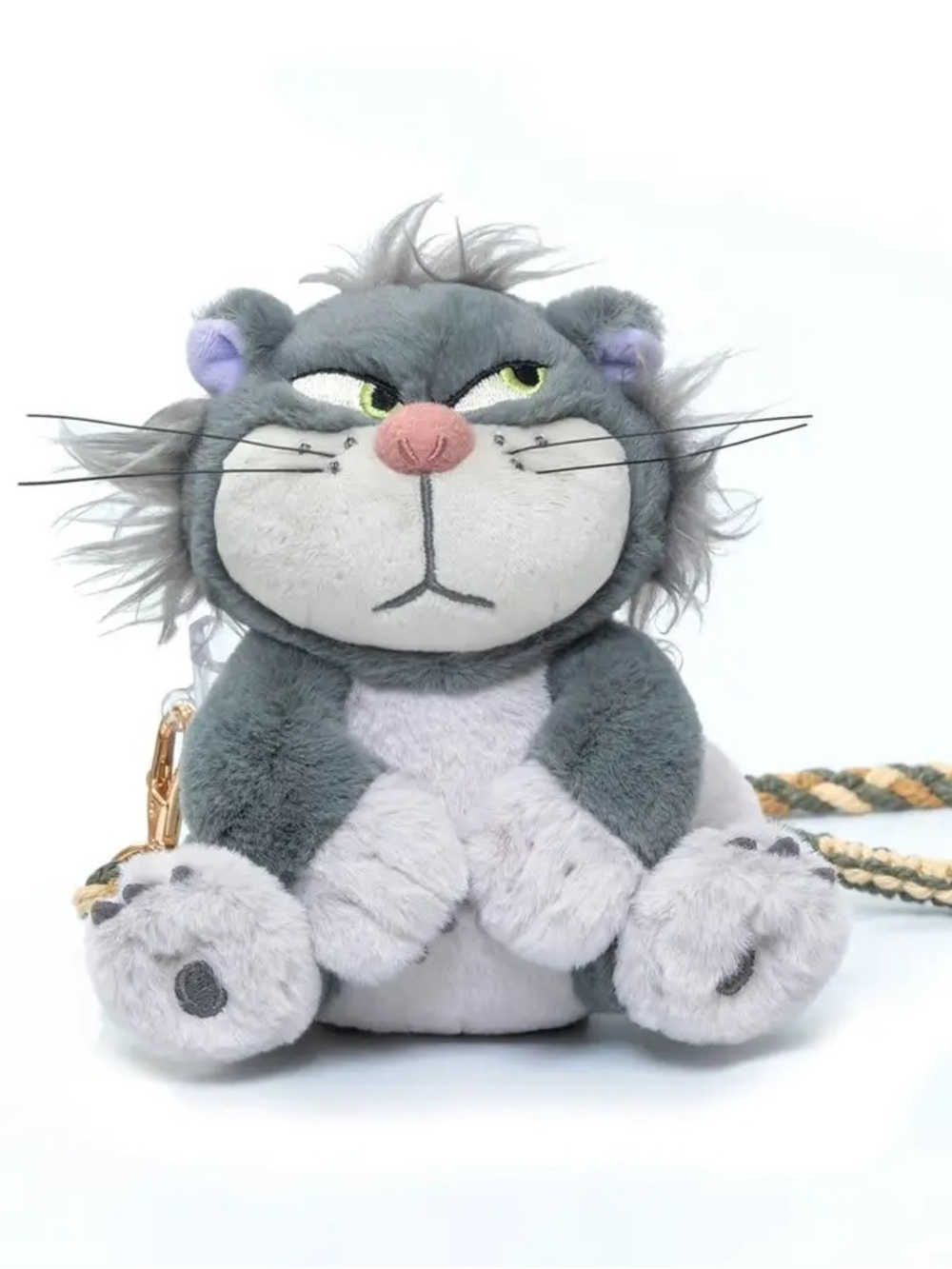 Disney limited Cinderella Lucifer Cat doll Plush Shoulder Cellphone Bag - Picture 5 of 9
